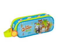 La Granja de Zenon Doppelmäppchen für Kinder, ideal für Kinder im Schulalter, bequem und vielseitig, Qualität und Widerstandsfähigkeit, 21 x 6 x 8 cm