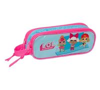 Safta LOL Surprise! Divas Doppelmäppchen für Kinder, ideal für Kinder im Schulalter, bequem und vielseitig, Qualität und Widerstandsfähigkeit, 21 x 6 x 8 cm, Blau