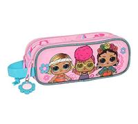 Safta LOL Surprise! Glow Girl Doppelmäppchen für Kinder, ideal für Kinder von 5 bis 14 Jahren, bequem und vielseitig, Qualität und Widerstandsfähigkeit, 21 x 6 x 8 cm, Rosa
