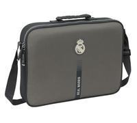 Safta M385 612524385, Real Madrid 3. Mannschaft 24/25, Aktentasche, Umhängetasche, bequem und vielseitig, Qualität und Widerstandsfähigkeit, 38 x 6 x 28 cm, Uni, Kinder, Grau, M, grau, Medium