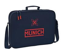Safta M385, FC Barcelona, Schultasche, Umhängetasche, bequem und vielseitig, Qualität und Widerstandsfähigkeit, 38 x 6 x 28 cm, Unisex Kinder, Standard, marineblau, Estándar