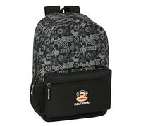 Safta M758 Paul Frank Campers Schulrucksack für Kinder, ideal für Kinder verschiedener Altersgruppen, bequem und vielseitig, Qualität und Widerstandsfähigkeit, 30 x 14 x 46 cm, Schwarz, Unisex, Kinder