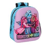 Schulrucksack Monster High, Blau/Lila, 27 x 33 x 10 cm