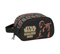 Mandalorian & GROGU Kulturtasche für Kinder, mittelgroß, mit Griff, Kulturbeutel für Kinder, anpassbar an den Wagen, einfache Reinigung, bequem und vielseitig, Qualität und Widerstandsfähigkeit, 26 x