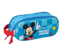 Safta MICKEY MOUSE 3D-Federmäppchen für Kinder, ideal für Kinder im Schulalter, bequem und vielseitig, Qualität und Widerstandsfähigkeit, 21 x 6 x 8 cm, blau, M, Casual