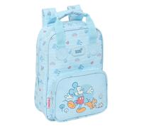Safta Mickey Mouse Baby Kinderrucksack, anpassbar mit Griffen, recycelbarer Stoff, ideal für Kinder verschiedener Altersgruppen, bequem und vielseitig, Qualität und Widerstandsfähigkeit, 20 x 8 x 28