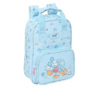 Safta Mickey Mouse Baby Kinderrucksack, anpassbar mit Griffen, recycelbarer Stoff, ideal für Kinder verschiedener Altersgruppen, bequem und vielseitig, Qualität und Widerstandsfähigkeit, 20 x 8 x 28