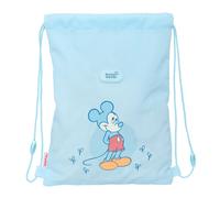 Safta Mickey Mouse Baby Rucksack, flach, für Kinder, ideal für Kinder verschiedener Altersgruppen, bequem und vielseitig, Qualität und Widerstandsfähigkeit, 26 x 34 cm, hellblau, M, Casual