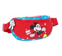 Safta Mickey Mouse Fantasc Gürteltasche für Kinder, ideal für Jugendliche und Kinder verschiedener Altersgruppen, bequem und vielseitig, Qualität und Widerstandsfähigkeit, 23 x 9 x 14 cm, Blau/Rot,