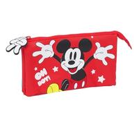 Safta Mickey Mouse Fantastic Federmäppchen für Kinder, ideal für Kinder im Schulalter, bequem und vielseitig, Qualität und Widerstandsfähigkeit, 22 x 3 x 12 cm, Blau/Rot, blau/rot, Estándar, Lässig