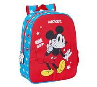 Safta Mickey Mouse Fantastic Kinderrucksack, anpassbar an den Wagen, einfache Reinigung, ideal für Kinder verschiedener Altersgruppen, bequem und vielseitig, Qualität und Widerstandsfähigkeit, 26 x 11