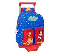 Safta Mickey Mouse Good Day Wheeled Backpack Blau Kinder