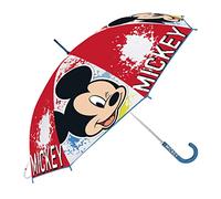 Safta Mickey Mouse Happy Smiles Manueller Regenschirm, 460 mm, Rot/Blau, único