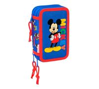 Mickey Mouse Today Schulmäppchen mit 37 Utensilien, Federmäppchen für Kinder, ideal für Kinder von 5 bis 14 Jahren, bequem und vielseitig, Qualität und Widerstandsfähigkeit, 12,5 x 5,5 x 19,5 cm
