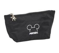 SAFTA Mickey Teen Mood - Kulturbeutel für Kinder mit Make-up-Halter, ideal für Verschiedene Altersgruppen, bequem und vielseitig, Qualität und Widerstandsfähigkeit, 23 x 8 x 12 cm, Schwarz