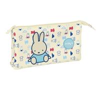 Safta MIFFY BUDDY Federmäppchen mit drei Fächern, leicht zu reinigen, Federmäppchen für Kinder, ideal für Kinder im Schulalter, bequem und vielseitig, Qualität und Widerstandsfähigkeit, 22 x 3 x 12 cm