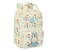 safta Miffy Buddy Kinderrucksack mit Griffen, leicht zu reinigen, ideal für Kinder verschiedener Altersgruppen, bequem und vielseitig, Qualität und Widerstandsfähigkeit, 20 x 8 x 28 cm, Pastellbeige
