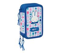 Miffy BUNNY Schulmäppchen mit 37 Utensilien, ideal für Kinder von 5 bis 14 Jahren, bequem und vielseitig, Qualität und Widerstandsfähigkeit, 12,5 x 5,5 x 19,5 cm
