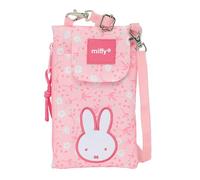 safta MIFFY FLORES - Geldbörse für Handy, bequem und vielseitig, Qualität und Widerstandsfähigkeit, 19 x 10 cm, Pink, M, Casual