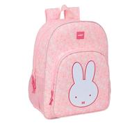 safta Miffy Flores Schulrucksack für Kinder, Kinderrucksack, anpassbar an Kinderwagen, ideal für Kinder im Schulalter, bequem und vielseitig, Qualität und Widerstandsfähigkeit, 33 x 14 x 42 cm, Pink