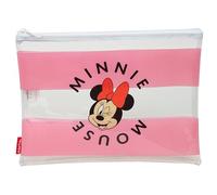 Safta Minnie Mouse Beach Damen-Tasche, bequem und vielseitig, Qualität und Widerstandsfähigkeit, 30 x 23 cm, Rosa/Transparent, rosa/transparent, Estándar, Casual