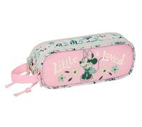 safta Minnie Mouse Minty Doppelmäppchen für Kinder, ideal für Kinder im Schulalter, bequem und vielseitig, Qualität und Widerstandsfähigkeit, 21 x 6 x 8 cm