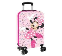 safta Minnie Mouse Naive 20 Zoll Kabinentrolley Koffer mit Rädern, Sicherheitsschloss, Leichter Koffer, 34.5 x 20 x 55 cm, Hellrosa, M, Casual, Rosa (hell), M, Casual
