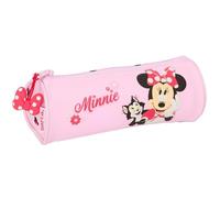 Safta Minnie Mouse NAIVE Federmäppchen, rund, für Kinder, ideal für Kinder von 5 bis 14 Jahren, bequem und vielseitig, Qualität und Widerstandsfähigkeit, 20 x 7 cm, hellrosa, M, Casual