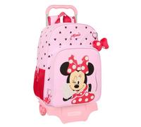 Safta Minnie Mouse NAIVE Großer Schulrucksack mit Trolley, Kinderrucksack, anpassbar an Kinderwagen, ideal für Kinder im Schulalter, bequem und vielseitig, Qualität und Widerstandsfähigkeit, 33 x 15 x