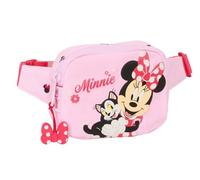 SAFTA Minnie Mouse Naive Gürteltasche für Kinder, ideal für Jugendliche und Kinder verschiedener Altersgruppen, bequem und vielseitig, Qualität und Widerstandsfähigkeit, 14 x 4 x 11 cm, Hellrosa, M,