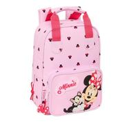 safta Minnie Mouse NAIVE Kinderrucksack, anpassbar mit Griffen, recycelbarer Stoff, ideal für Kinder verschiedener Altersgruppen, bequem und vielseitig, Qualität und Widerstandsfähigkeit, 20 x 8 x 28