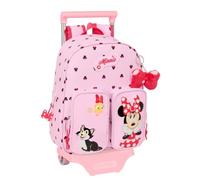 safta Minnie Mouse NAIVE Kinderrucksack mit Trolley 705, ideal für Kinder verschiedener Altersgruppen, bequem und vielseitig, Qualität und Widerstandsfähigkeit, 28 x 10 x 34 cm, hellrosa, M, Casual