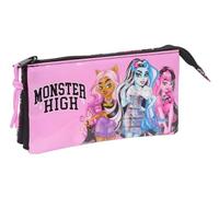 Safta Monster High Drama, Federmäppchen für Kinder, ideal für Kinder im Schulalter, bequem und vielseitig, Qualität und Widerstandsfähigkeit, 22 x 3 x 12 cm, bunt, M, Casual