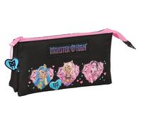 safta Monster HIGH Federmäppchen für Kinder, ideal für Kinder im Schulalter, bequem und vielseitig, Qualität und Widerstandsfähigkeit, 22 x 3 x 12 cm