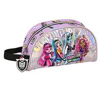 Safta Monster High Kulturbeutel für Kinder, anpassbar, ideal für Kinder von 5 bis 14 Jahren, bequem und vielseitig, Qualität und Haltbarkeit, 26 x 16 x 9 cm, Lila, Lila, Estándar, Lässig