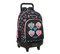 safta Monster High Rucksack mit Rädern, kompakt, abnehmbar, ideal für Kinder verschiedener Altersgruppen, bequem und vielseitig, Qualität und Widerstandsfähigkeit, 33 x 22 x 45 cm