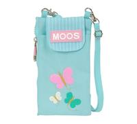 Safta Moos Butterflies - Geldbörse für Handy, Standardportemonnaie, recycelter Stoff, bequem und vielseitig, Qualität und Widerstandsfähigkeit, 19 x 10 cm, Hellblau