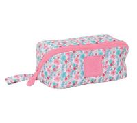 Safta Moos Flores Federmäppchen, quadratisch, groß, für Kinder, ideal für Kinder im Schulalter, bequem und vielseitig, Qualität und Widerstandsfähigkeit, 20 x 10 x 10 cm, Mehrfarbig, bunt, Estándar,