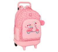 safta Moos Passion Großer Rucksack mit Rädern, kompakt, abnehmbar, ideal für Kinder verschiedener Altersgruppen, bequem und vielseitig, Qualität und Widerstandsfähigkeit, 33 x 22 x 45 cm, bunt, M,