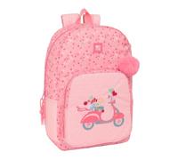 Safta Moos Passion Schulrucksack, anpassbar an Kinderwagen, ideal für Kinder verschiedener Altersgruppen, bequem und vielseitig, Qualität und Widerstandsfähigkeit, bunt, M, Casual
