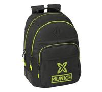 safta München Beat Schulrucksack für Kinder, ideal für Kinder verschiedener Altersgruppen, bequem und vielseitig, Qualität und Widerstandsfähigkeit, 32 x 15 x 42 cm, Schwarz, Schwarz, Estándar,