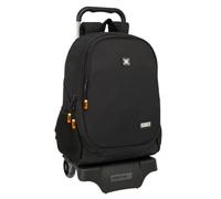 safta München Lagoon Großer Schulrucksack mit Trolley 905, ideal für Kinder verschiedener Altersgruppen, bequem und vielseitig, Qualität und Widerstandsfähigkeit, 32 x 16 x 44 cm, Schwarz, M, Casual