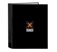 Safta München Lagoon Ringbuch mit 4 Ringen, ideal für Kinder verschiedener Altersgruppen, bequem und vielseitig, Qualität und Widerstandsfähigkeit, 27 x 6 x 33 cm, Schwarz, M, Casual