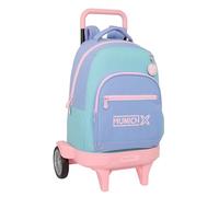 Safta München Melow Großer Rucksack mit Rädern, kompakt, abnehmbar, ideal für Kinder verschiedener Altersgruppen, bequem und vielseitig, Qualität und Widerstandsfähigkeit, 33 x 22 x 45 cm, Blau