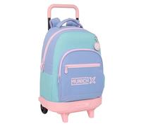 Safta München Melow Großer Rucksack mit Rädern, kompakt, abnehmbar, ideal für Kinder verschiedener Altersgruppen, bequem und vielseitig, Qualität und Widerstandsfähigkeit, 33 x 22 x 45 cm, Blau