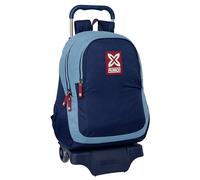 safta München Royal Schulrucksack mit Trolley, ideal für Kinder verschiedener Altersgruppen, bequem und vielseitig, Qualität und Widerstandsfähigkeit, 33 x 15 x 43 cm, Blau, blau, Estándar, Casual