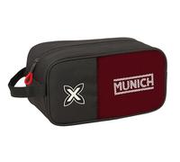 Safta München Vulcan - Mittelgroßer Schuhschrank, Mehrzweck, für Sport, außerschulisch, Fußball, bequem und vielseitig, 29 x 14 x 15 cm, Schwarz, M, Lässig