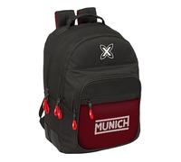 Safta München Vulcan Schulrucksack für Kinder, ideal für Kinder verschiedener Altersgruppen, bequem und vielseitig, Qualität und Widerstandsfähigkeit, 32 x 15 x 42 cm, Schwarz, M, Casual