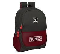 Safta München Vulcan Schulrucksack für Kinder, ideal für Kinder verschiedener Altersgruppen, bequem und vielseitig, Qualität und Widerstandsfähigkeit, 32 x 16 x 44 cm, Schwarz, M, Casual