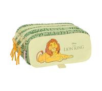 Dreifaches Mehrzweck-Etui Mufasa grün Beige 21,5 x 10 x 8 cm